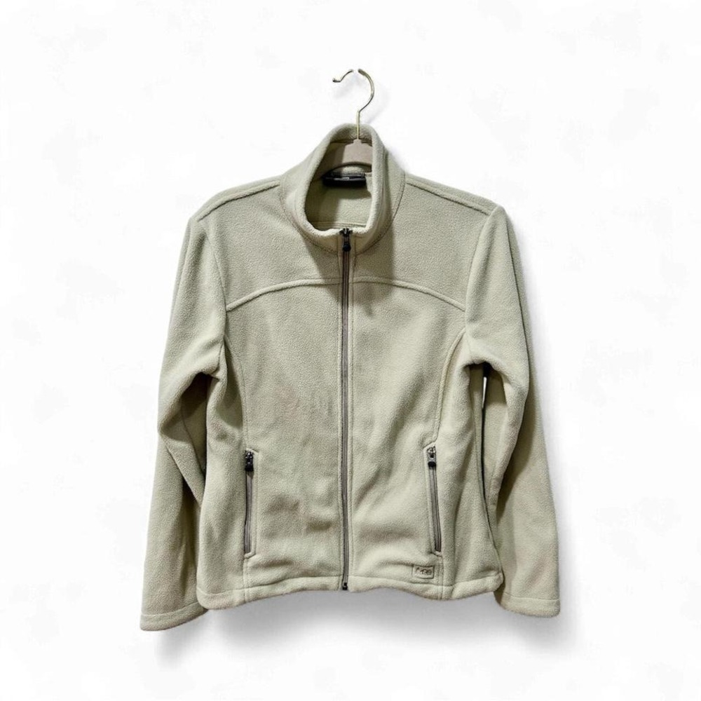 REI Polartec Full Zip Fleece Jacket Beige Women's Medium
